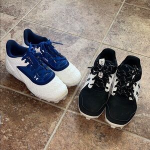 Under Armour Kids Blue and Black baseball cleats